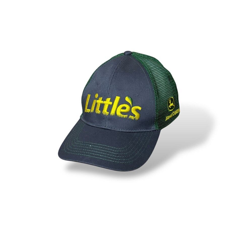 John Deere Littles Hat Adjustable Green Gray Adult Size Clear Mesh